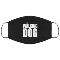 Load image into Gallery viewer, Designs by MyUtopia Shout Out:The Walking Dog Humor Adult Fabric Face Mask with Elastic Ear Loops,3 Layer Fabric Face Mask / Black / Adult,Fabric Face Mask

