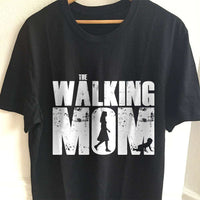 Load image into Gallery viewer, Designs by MyUtopia Shout Out:The Walking Mom Adult Unisex Black T-Shirt,S / Black,Adult Unisex T-Shirt
