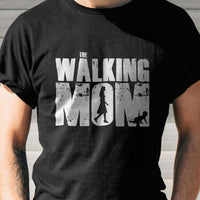 Load image into Gallery viewer, Designs by MyUtopia Shout Out:The Walking Mom Adult Unisex Black T-Shirt
