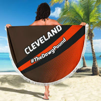 Load image into Gallery viewer, Designs by MyUtopia Shout Out:#TheDawgPound Cleveland Fan Beach Blanket
