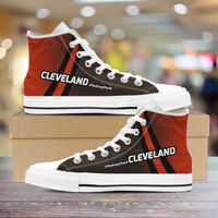 Load image into Gallery viewer, Designs by MyUtopia Shout Out:#TheDawgPound Cleveland Fan Canvas High Top Shoes
