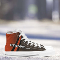 Load image into Gallery viewer, Designs by MyUtopia Shout Out:#TheDawgPound Cleveland Fan Canvas High Top Shoes
