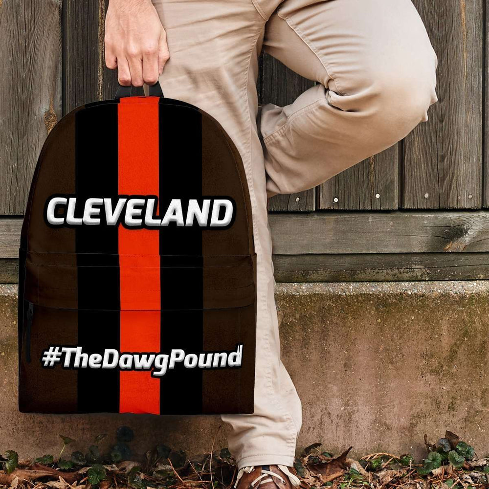 Designs by MyUtopia Shout Out:#TheDawgPound Cleveland Fan Day Pack Backpack