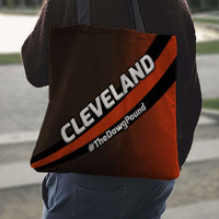 Load image into Gallery viewer, Designs by MyUtopia Shout Out:#TheDawgPound Cleveland Fan Fabric Totebag Reusable Shopping Tote
