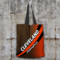 Load image into Gallery viewer, Designs by MyUtopia Shout Out:#TheDawgPound Cleveland Fan Fabric Totebag Reusable Shopping Tote
