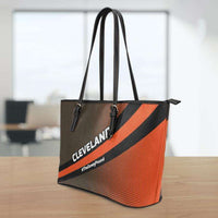 Load image into Gallery viewer, Designs by MyUtopia Shout Out:#TheDawgPound Cleveland Fan Faux Leather Totebag Purse
