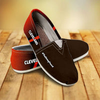 Load image into Gallery viewer, Designs by MyUtopia Shout Out:#TheDawgPound Cleveland Fan Ladies Casual Slip-on Flats

