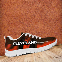 Load image into Gallery viewer, Designs by MyUtopia Shout Out:#TheDawgPound Cleveland Fan Mesh Fabric Running Shoes v3,Men&#39;s / Mens US5 (EU38) / Brown/Orange,Running Shoes
