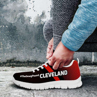 Load image into Gallery viewer, Designs by MyUtopia Shout Out:#TheDawgPound Cleveland Fan Running Shoes (Orange Toe Text)
