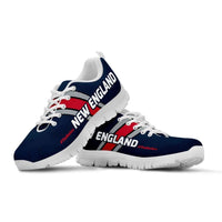 Load image into Gallery viewer, Designs by MyUtopia Shout Out:#TheNation New England Fan Running Shoes,Kid&#39;s / 11 CHILD (EU28) / Nautical Blue,Running Shoes
