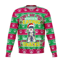 Load image into Gallery viewer, Designs by MyUtopia Shout Out:They See You When You&#39;re Eating Snacks Schnauzer - 3D Ugly Christmas Holiday Fashion Sweatshirt,XS / Multi,Fashion Sweatshirt - AOP
