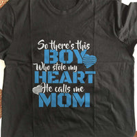 Load image into Gallery viewer, Designs by MyUtopia Shout Out:This Boy Who Stole My Heart Calls Me Mom Adult Unisex T-Shirt
