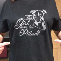 Load image into Gallery viewer, Designs by MyUtopia Shout Out:This Girl Loves Her Pitbull Adult Unisex T-Shirt
