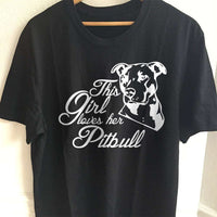 Load image into Gallery viewer, Designs by MyUtopia Shout Out:This Girl Loves Her Pitbull Adult Unisex T-Shirt
