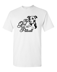 Load image into Gallery viewer, Designs by MyUtopia Shout Out:This Girl Loves Her Pitbull Adult Unisex T-Shirt,White / S,Adult Unisex T-Shirt
