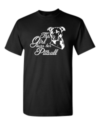 Load image into Gallery viewer, Designs by MyUtopia Shout Out:This Girl Loves Her Pitbull Adult Unisex T-Shirt,Black / S,Adult Unisex T-Shirt
