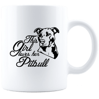 Load image into Gallery viewer, Designs by MyUtopia Shout Out:This Girl Loves Her Pitbull Ceramic White Coffee Mug,11oz / White,Ceramic Coffee Mug
