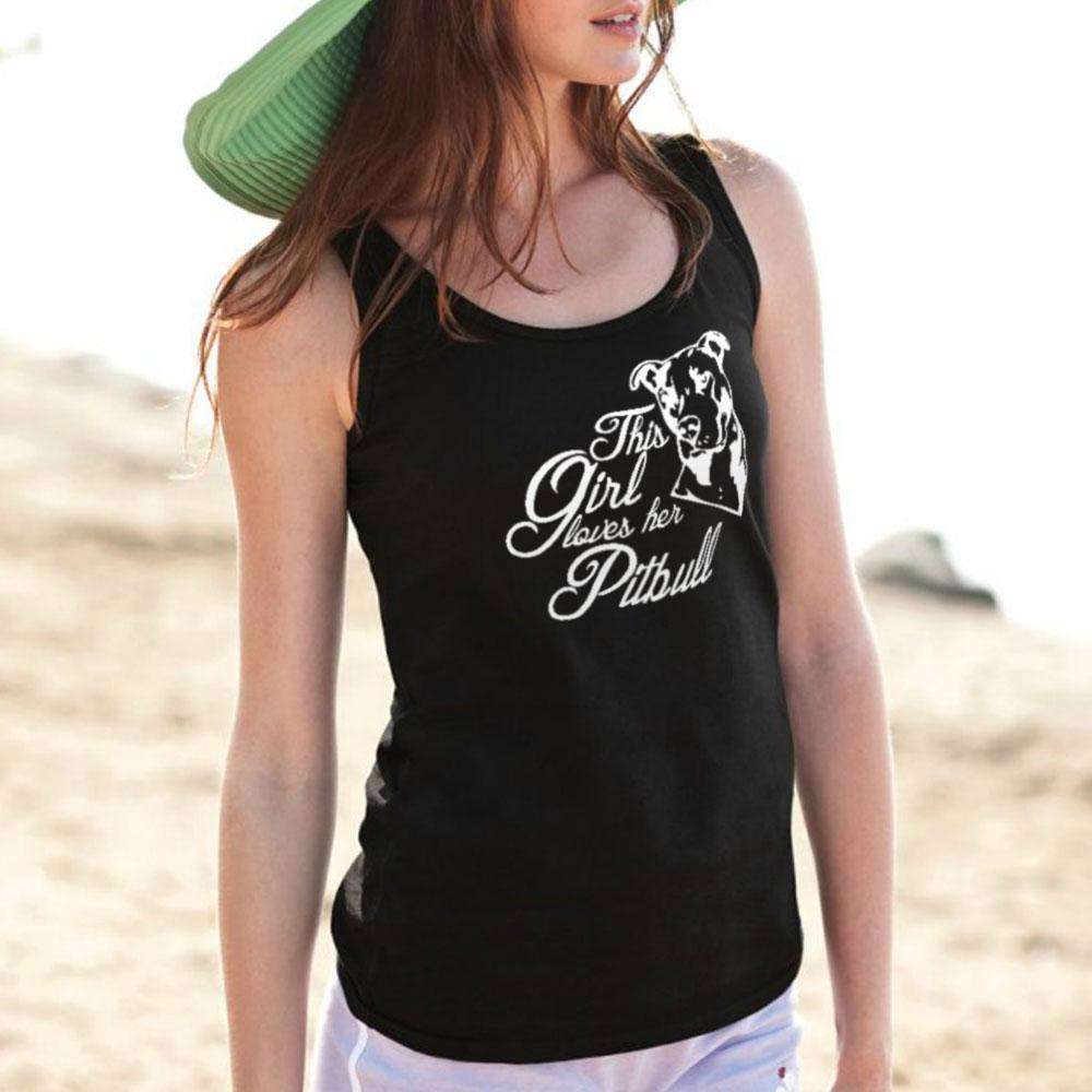 Designs by MyUtopia Shout Out:This Girl Loves Her Pitbull Ladies Tank Top