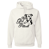 Load image into Gallery viewer, Designs by MyUtopia Shout Out:This Girl Loves Her Pitbull Pullover Hoodie,White / S,Pullover Hoodie
