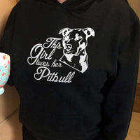 Load image into Gallery viewer, Designs by MyUtopia Shout Out:This Girl Loves Her Pitbull Pullover Hoodie
