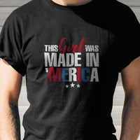 Load image into Gallery viewer, Designs by MyUtopia Shout Out:This Girl Was Made in &#39;Merica Adult Unisex T-Shirt
