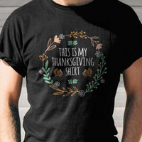Load image into Gallery viewer, Designs by MyUtopia Shout Out:This Is My Thanksgiving Shirt Adult Unisex Cotton Short Sleeve T-Shirt
