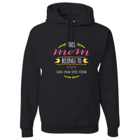Load image into Gallery viewer, Designs by MyUtopia Shout Out:This Mom Belongs To Personalized with Kid&#39;s Names Adult Hoodie,Black / S,Pullover Hoodie
