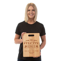 Load image into Gallery viewer, Designs by MyUtopia Shout Out:This Mom Belongs To Personalized with Kid&#39;s Names Maple Laser Engraved Cutting Board
