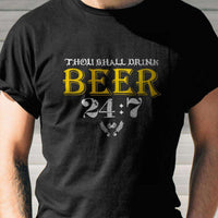 Load image into Gallery viewer, Designs by MyUtopia Shout Out:Thou Shall Drink Beer Drinking Humor Unisex T-Shirt
