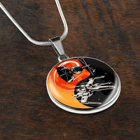 Load image into Gallery viewer, Designs by MyUtopia Shout Out:TIE - Xwing Ying Yang Handcrafted Jewelry
