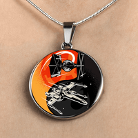 Load image into Gallery viewer, Designs by MyUtopia Shout Out:TIE - Xwing Ying Yang Handcrafted Jewelry
