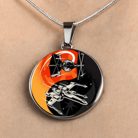 Load image into Gallery viewer, Designs by MyUtopia Shout Out:Tie Fighter / xWing Ying Yang Handcrafted Jewelry
