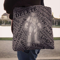 Load image into Gallery viewer, Designs by MyUtopia Shout Out:Timey Wimey Cyberman Fabric Totebag Reusable Shopping Tote
