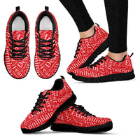 Load image into Gallery viewer, Designs by MyUtopia Shout Out:Timey Wimey Dalek Terms Running Shoes,Womens Black Sole / Womens US5 (EU35) / Red,Running Shoes
