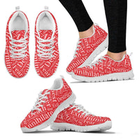 Load image into Gallery viewer, Designs by MyUtopia Shout Out:Timey Wimey Dalek Terms Running Shoes,Womens White Sole / Womens US5 (EU35) / Red,Running Shoes
