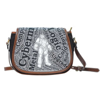 Load image into Gallery viewer, Designs by MyUtopia Shout Out:Timey Wimey Doctor Who Fan Canvas Saddlebag Style Crossbody Purse,Cyberman,Cross-Body Purse
