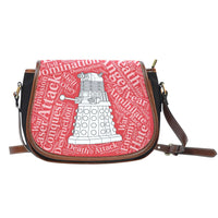 Load image into Gallery viewer, Designs by MyUtopia Shout Out:Timey Wimey Doctor Who Fan Canvas Saddlebag Style Crossbody Purse,Dalek,Cross-Body Purse
