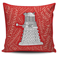 Load image into Gallery viewer, Designs by MyUtopia Shout Out:Timey Wimey Pillowcases,Dalek / Red,Pillowcases
