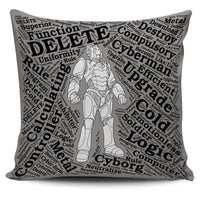 Load image into Gallery viewer, Designs by MyUtopia Shout Out:Timey Wimey Pillowcases,Cyberman / Grey,Pillowcases
