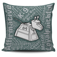 Load image into Gallery viewer, Designs by MyUtopia Shout Out:Timey Wimey Pillowcases,K-9 / Green,Pillowcases
