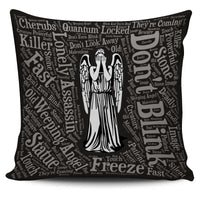 Load image into Gallery viewer, Designs by MyUtopia Shout Out:Timey Wimey Pillowcases,Weeping Angel / Black,Pillowcases
