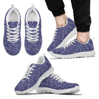 Load image into Gallery viewer, Designs by MyUtopia Shout Out:Timey Wimey TARDIS Terms v3 Running Shoes,Mens White Sole Sneakers / Mens US5 (EU38) / Blue,Running Shoes
