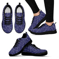 Load image into Gallery viewer, Designs by MyUtopia Shout Out:Timey Wimey TARDIS Terms v3 Running Shoes,Womens Black Sole Sneakers / Womens US5 (EU35) / Blue,Running Shoes
