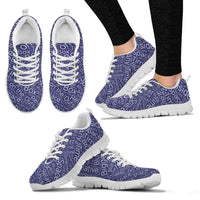 Load image into Gallery viewer, Designs by MyUtopia Shout Out:Timey Wimey TARDIS Terms v3 Running Shoes,Womens - White Sole / Womens US5 (EU35) / Blue,Running Shoes
