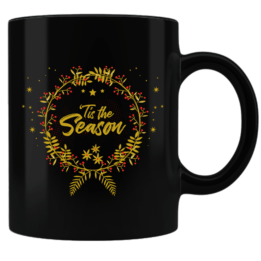 Designs by MyUtopia Shout Out:Tis The Season Ceramic Black Coffee Mug,Default Title,Ceramic Coffee Mug