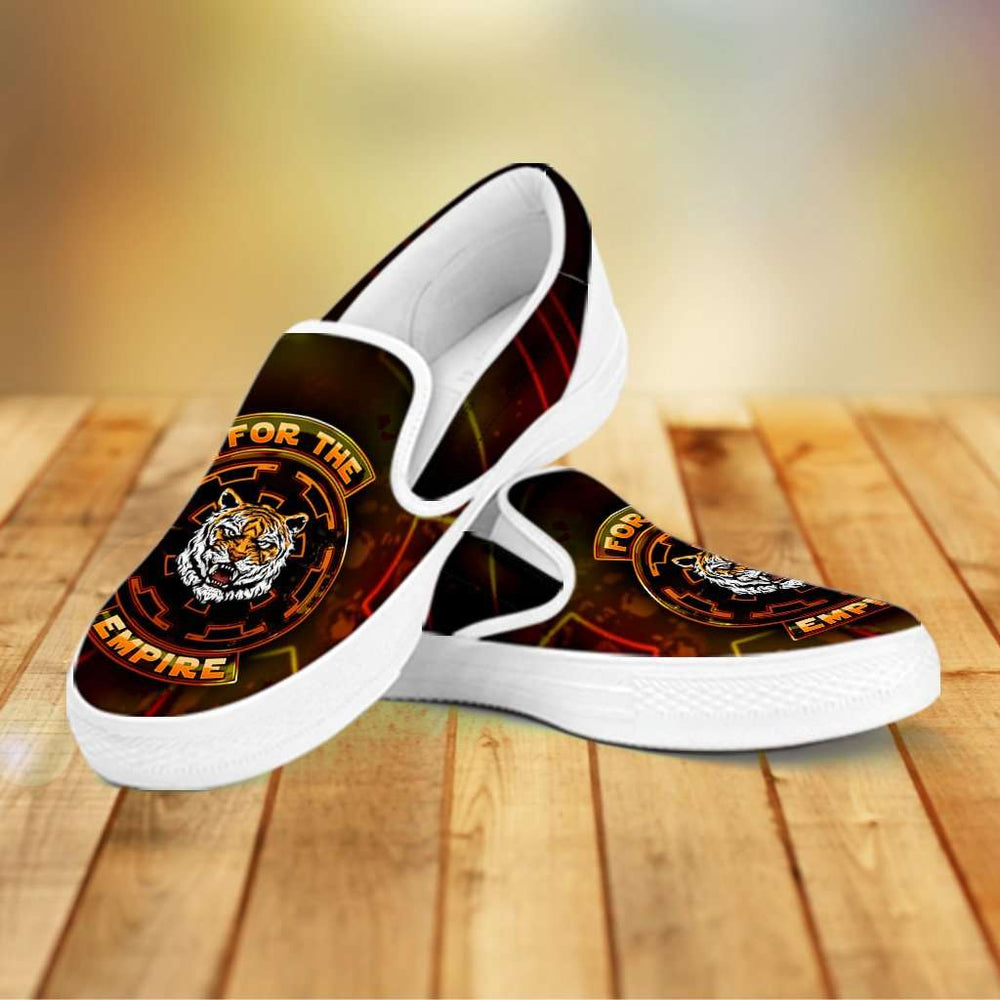 Designs by MyUtopia Shout Out:TK-Tiger Imperial Cog Slip-on Shoes,Men's / Men US8 (EU40) / Multicolor,Slip on sneakers