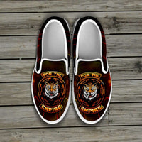 Load image into Gallery viewer, Designs by MyUtopia Shout Out:TK-Tiger Imperial Cog Slip-on Shoes

