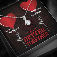 Load image into Gallery viewer, Designs by MyUtopia Shout Out:To My Girlfriend We&#39;re Better Together Alluring Beauty Ribbon Necklace
