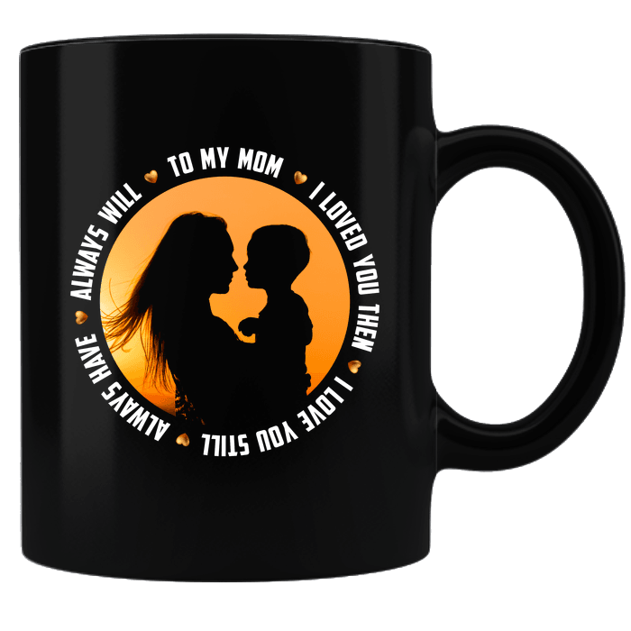 Designs by MyUtopia Shout Out:To My Mom Black Coffee Mug,Black,Ceramic Coffee Mug