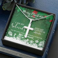 Load image into Gallery viewer, Designs by MyUtopia Shout Out:To My Wife Gift Necklace with Personalized Message Card - Artisan Cross Necklace with I Am My Beloveds
